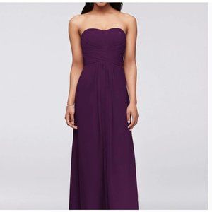 MADISON JAMES STRAPLESS BRIDESMAID GOWN SIZE 2 POLYESTER